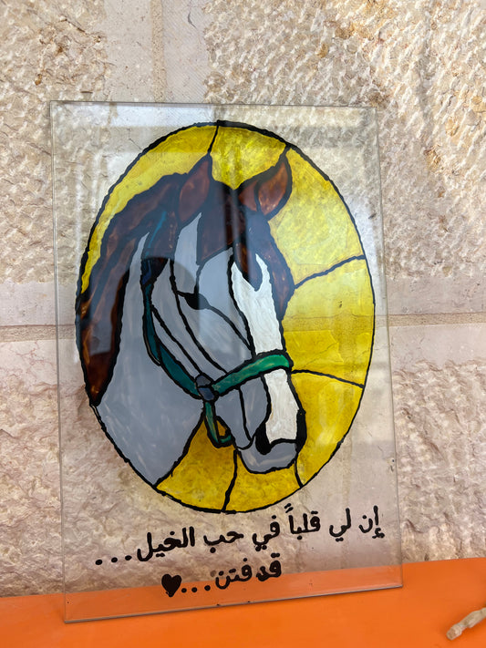 ورشة رسم علي الزجاج